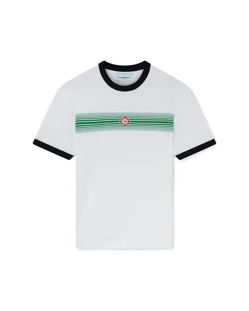 CASABLANCA Gradient Stripe Ringer T-Shirt White