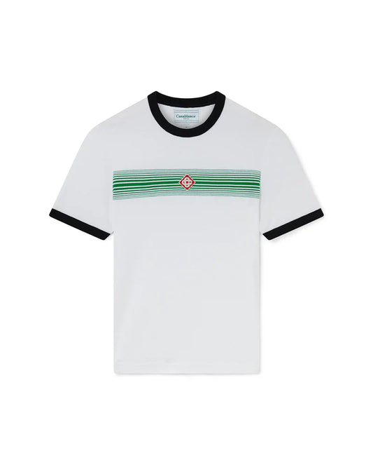 CASABLANCA Gradient Stripe Ringer T-Shirt White