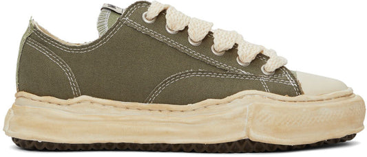 Maison Mihara Yasuiro Baker OD OG Sole Canvas Low Green