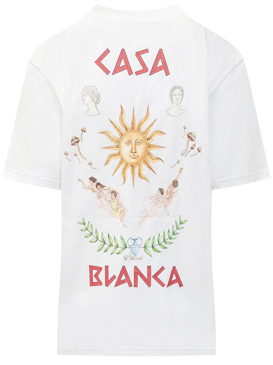 CASABLANCA Le Temple du Savoir T-Shirt White
