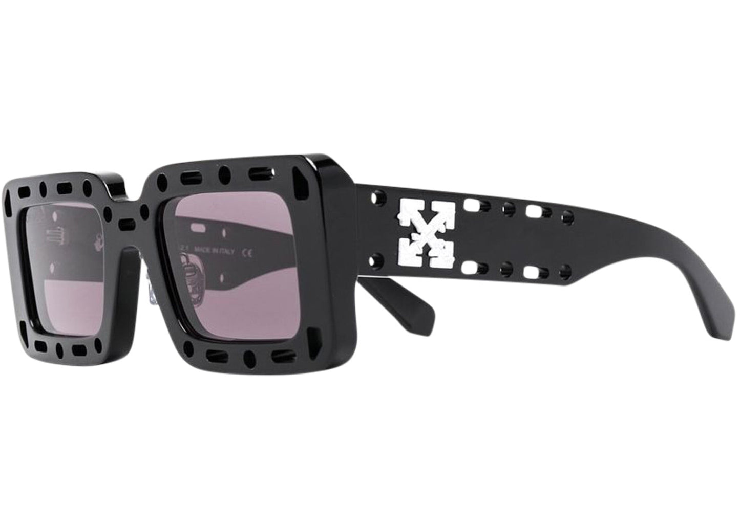 OFF-WHITE Atlantic Cut-Out Detail Square Frame Sunglasses