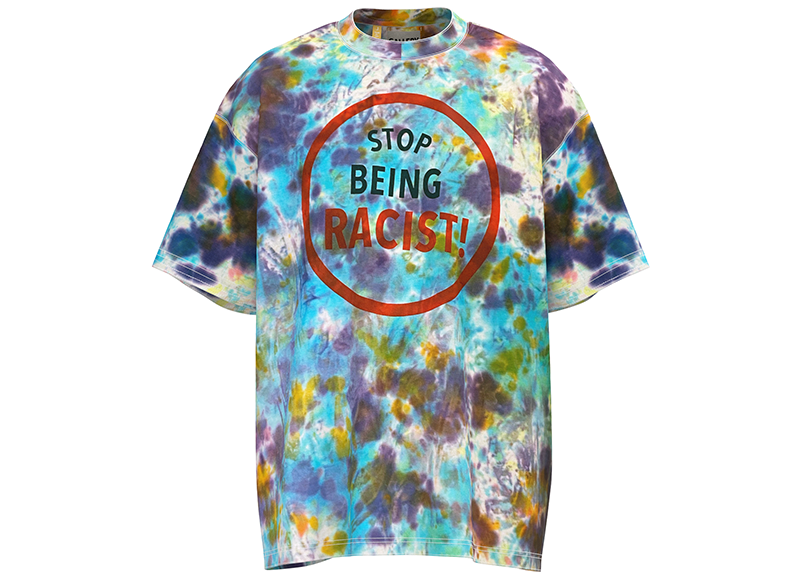 Gallery Dept. Stop Being Racist Tie Dye T Shirt Marble