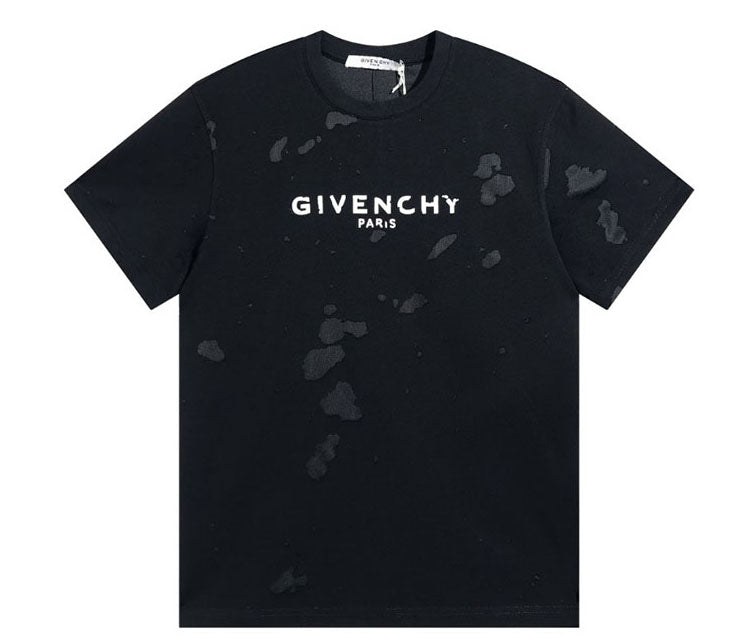 Givenchy Distressed Logo Printed Oversized T-Shirt Black