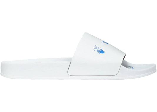 OFF-WHITE Logo Slides White Blue