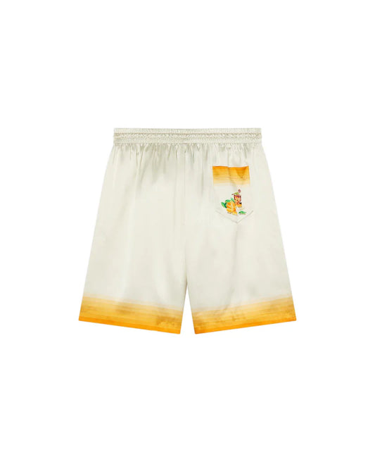 CASABLANCA Panoramique Silk Satin Shorts