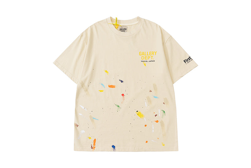 Gallery Dept 'Splash Ink' T Shirt White