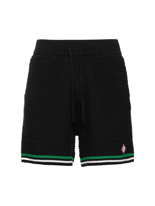 CASABLANCA Crochet Tennis Short Blackk