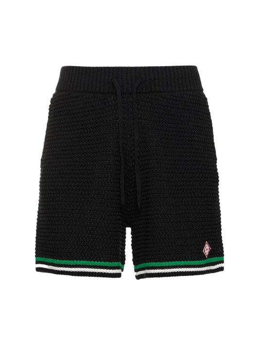 CASABLANCA Crochet Tennis Short Blackk