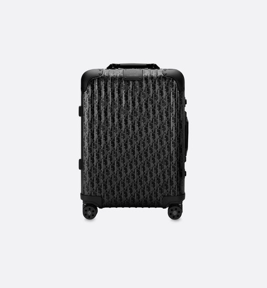 Dior x RIMOWA Carry-On Suitcase Black Dior Oblique Aluminum