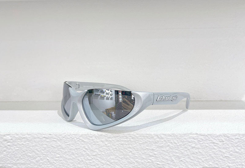 Balenciaga Xpander BB0202s-001 wrap around black sunglasses