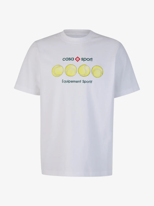 CASABLANCA Casa Sport Tennis Balls T-Shirt White