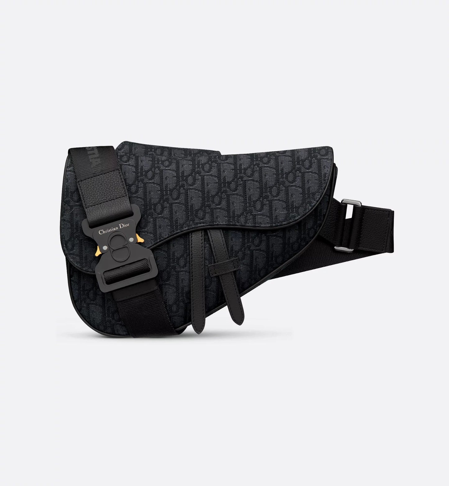 Dior Saddle Bag Oblique in black jacquard