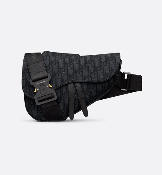 Dior Saddle Bag Oblique in black jacquard