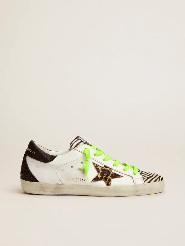 Golden Goose Super-Star LTD animal-print pony skin tongue and star