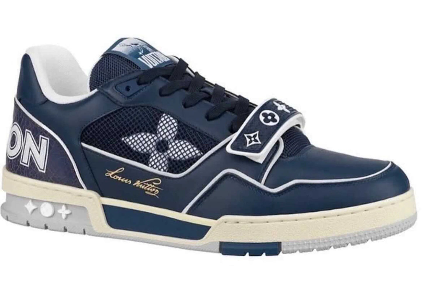 Louis Vuitton LV Trainer Navy Mesh