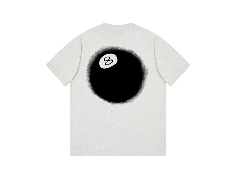 Stussy 8 Ball Fade T-Shirt Grey