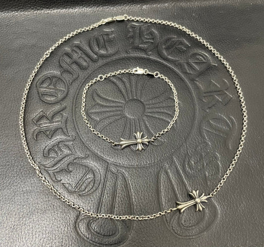Chrome Hearts - Cross  Rock Necklace and Bracelet