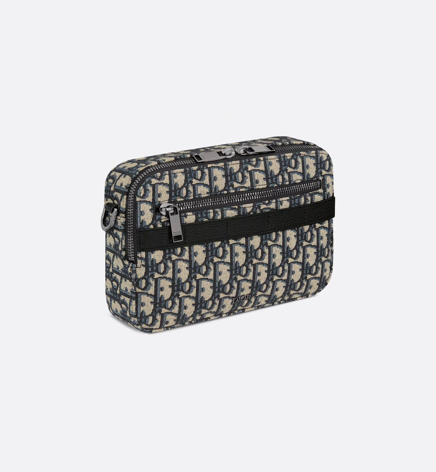 Dior Safari Bag with shoulder strap beige and black jacquard