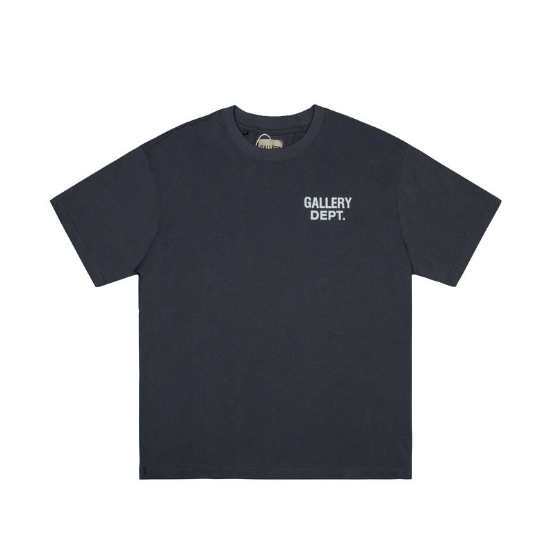 Gallery Dept. Logo Print Crew Neck T-Shirt Black