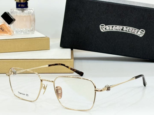Chrome Hearts Titanium Frame Glasses Gold
