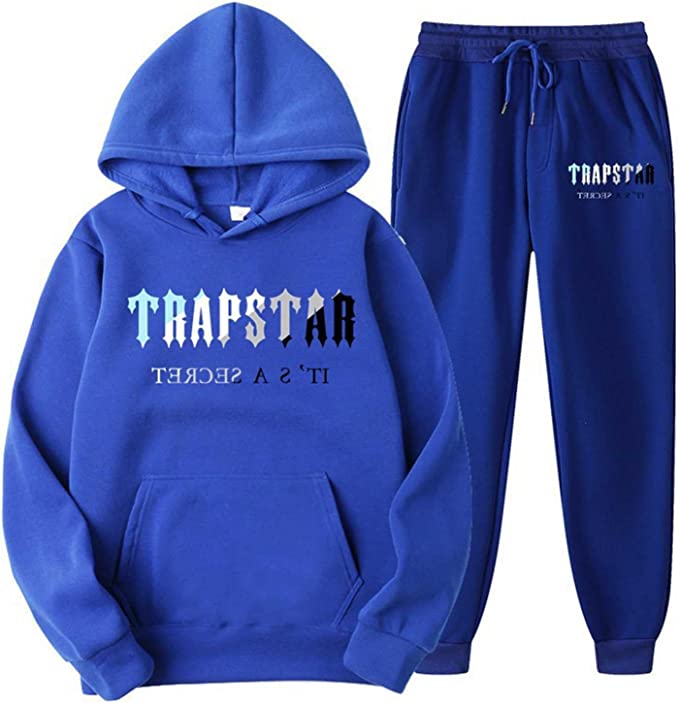 Trapstar Chenille Decoded 2.0 Hooded Tracksuit Dazzling Blue/White