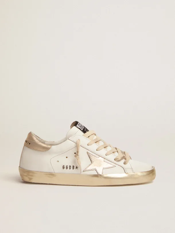 Golden Goose Super-Star gold sparkle foxing and metal stud lettering