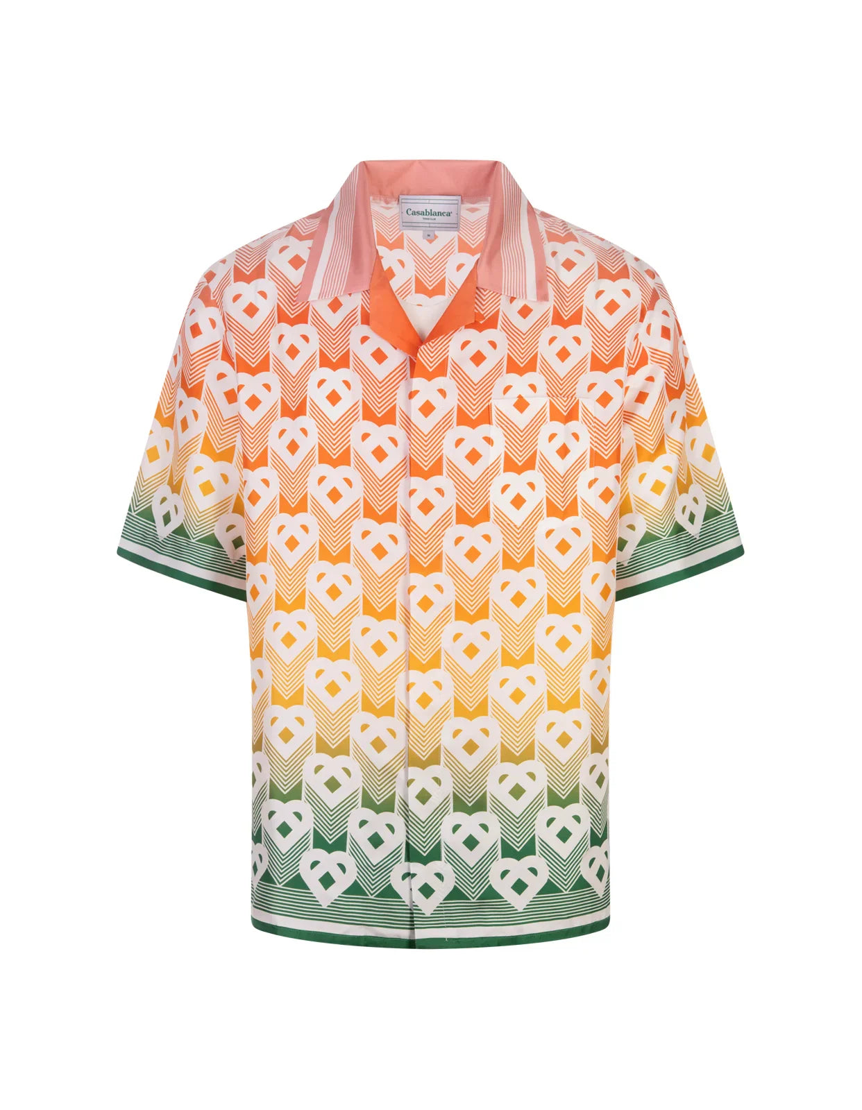 CASABLANCA Gradient Heart Monogram Sport Silk Shirt