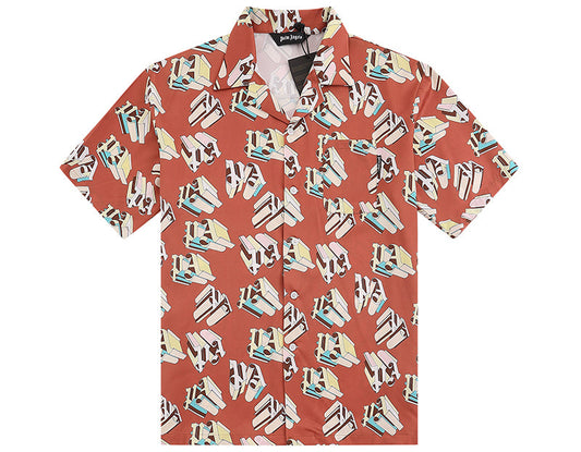 Palm Angels PA Bowling Shirt Red
