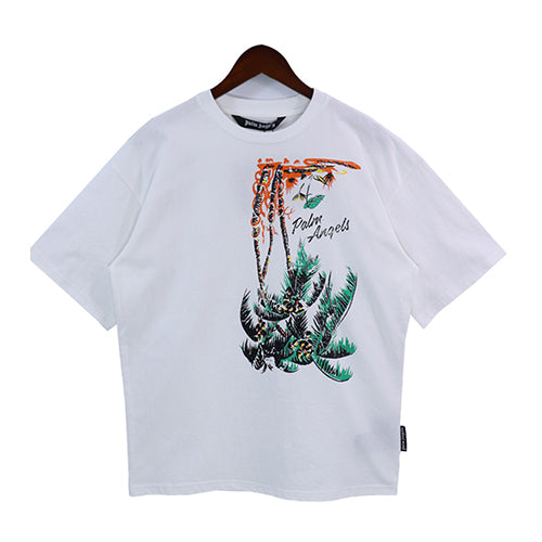 Palm Angels Upside Down Palm T Shirt White
