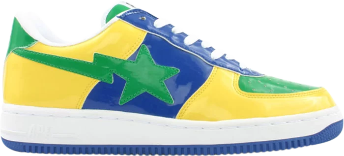 A Bathing Ape Bape Sta FS-001 Low 'Yellow Blue Green'