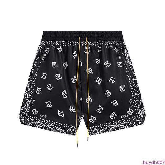 Rhude Bandana Print Swim Trunk Short Black