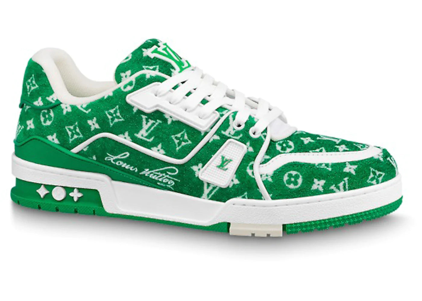 Louis Vuitton Trainer Green Monogram Textile