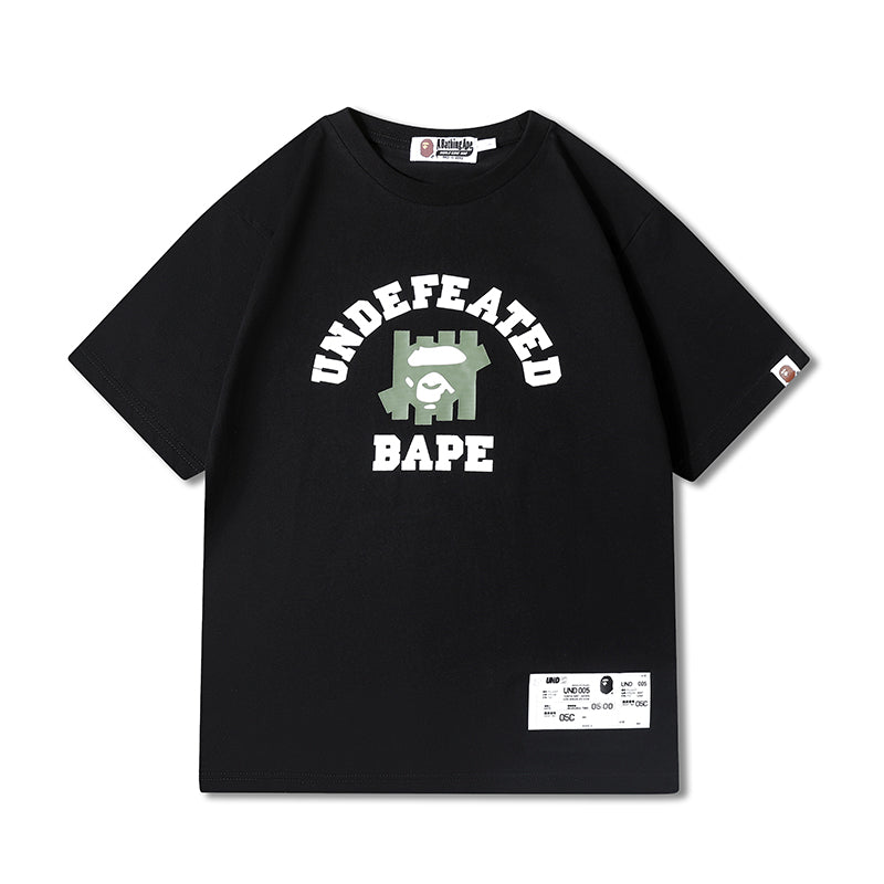 BAPE x UNDEFEATED COLLEGE Tee Black