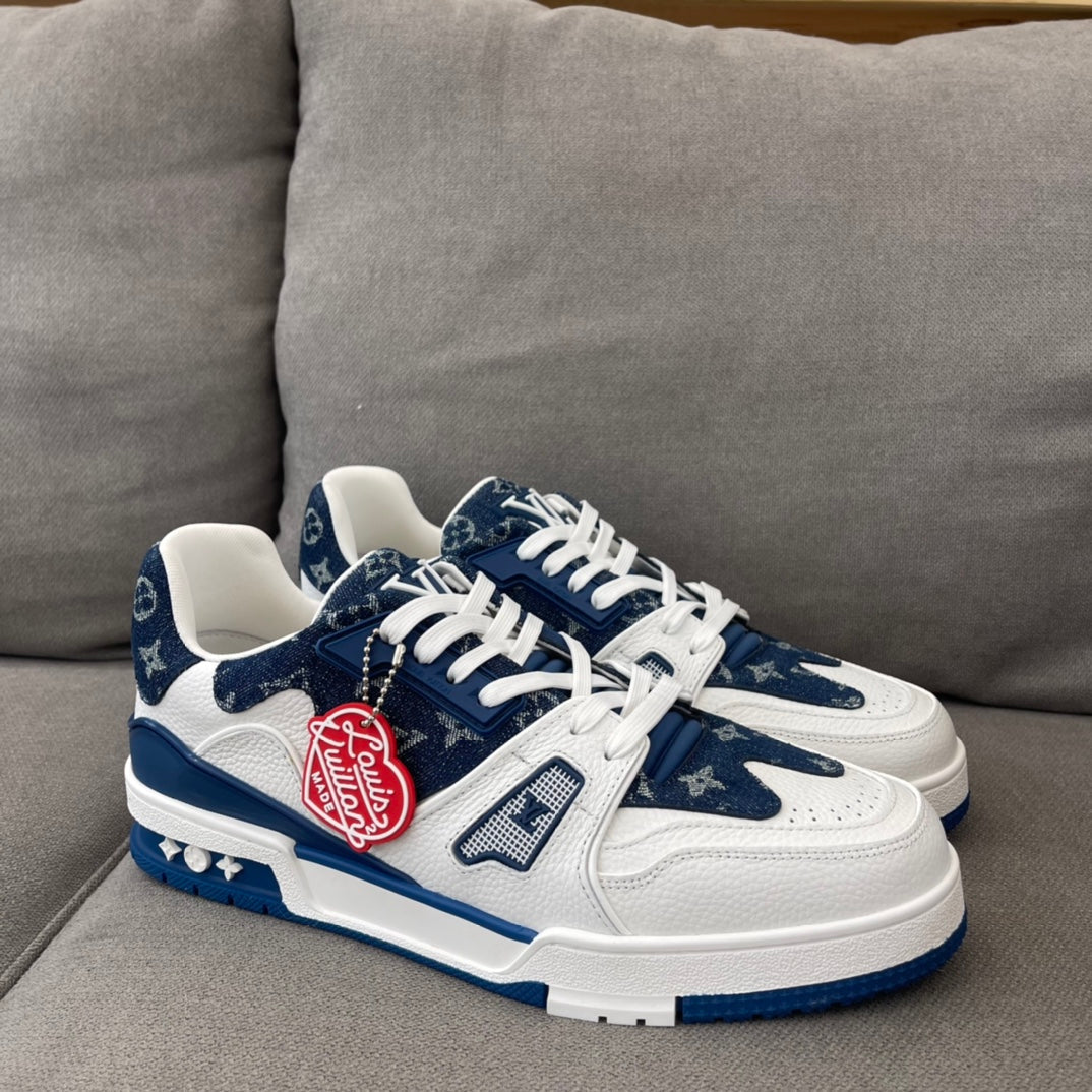 Louis Vuitton LV Made Trainer Monogram Denim White Blue