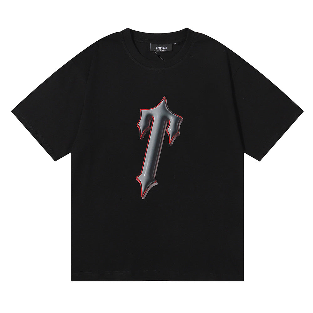 Trapstar 'T-Logo Red' Black T-Shirt