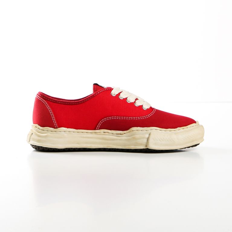 Maison Mihara Yasuiro Baker OG Sole Over Dyed Canvas Low Red