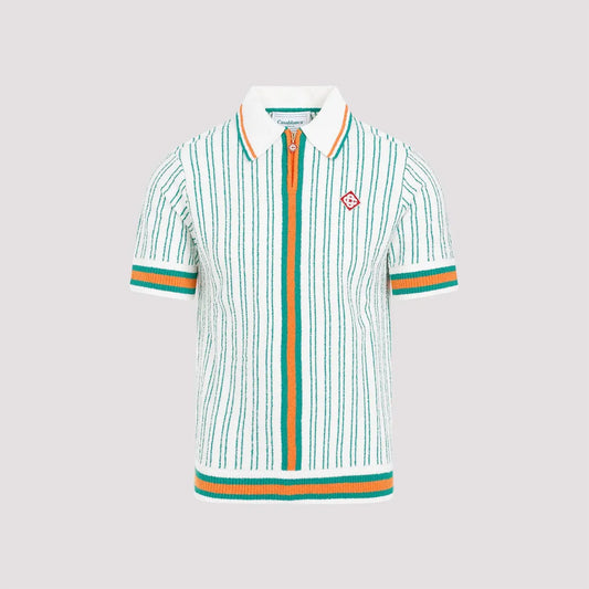 CASABLANCA Striped Boucle Polo