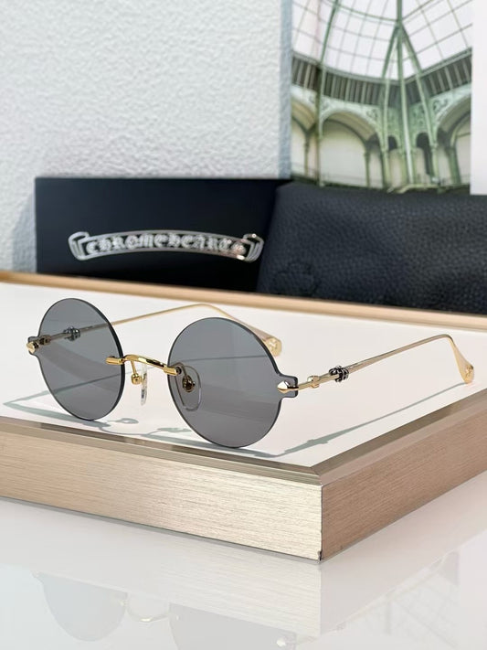 Chrome Hearts Round Sunglasses Black