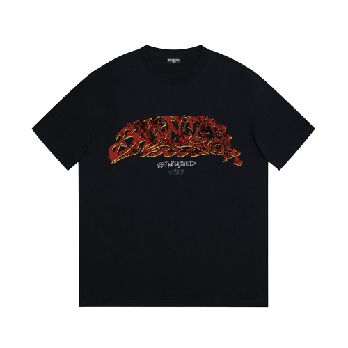 Balenciaga Logo Oversized T-Shirt Black