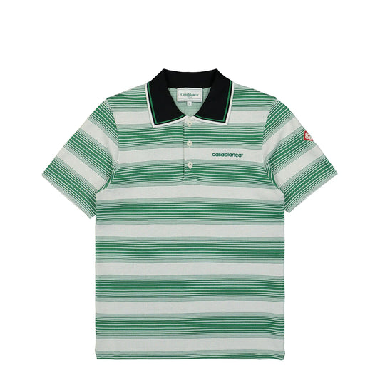 CASABLANCA  Gradient Stripe Interlock Polo Shirt