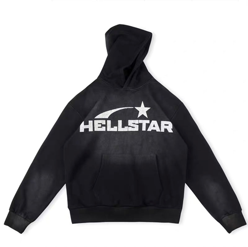 Hellstar Vintage washed Hoodie Black