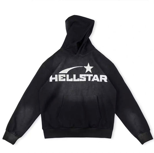 Hellstar Vintage washed Hoodie Black