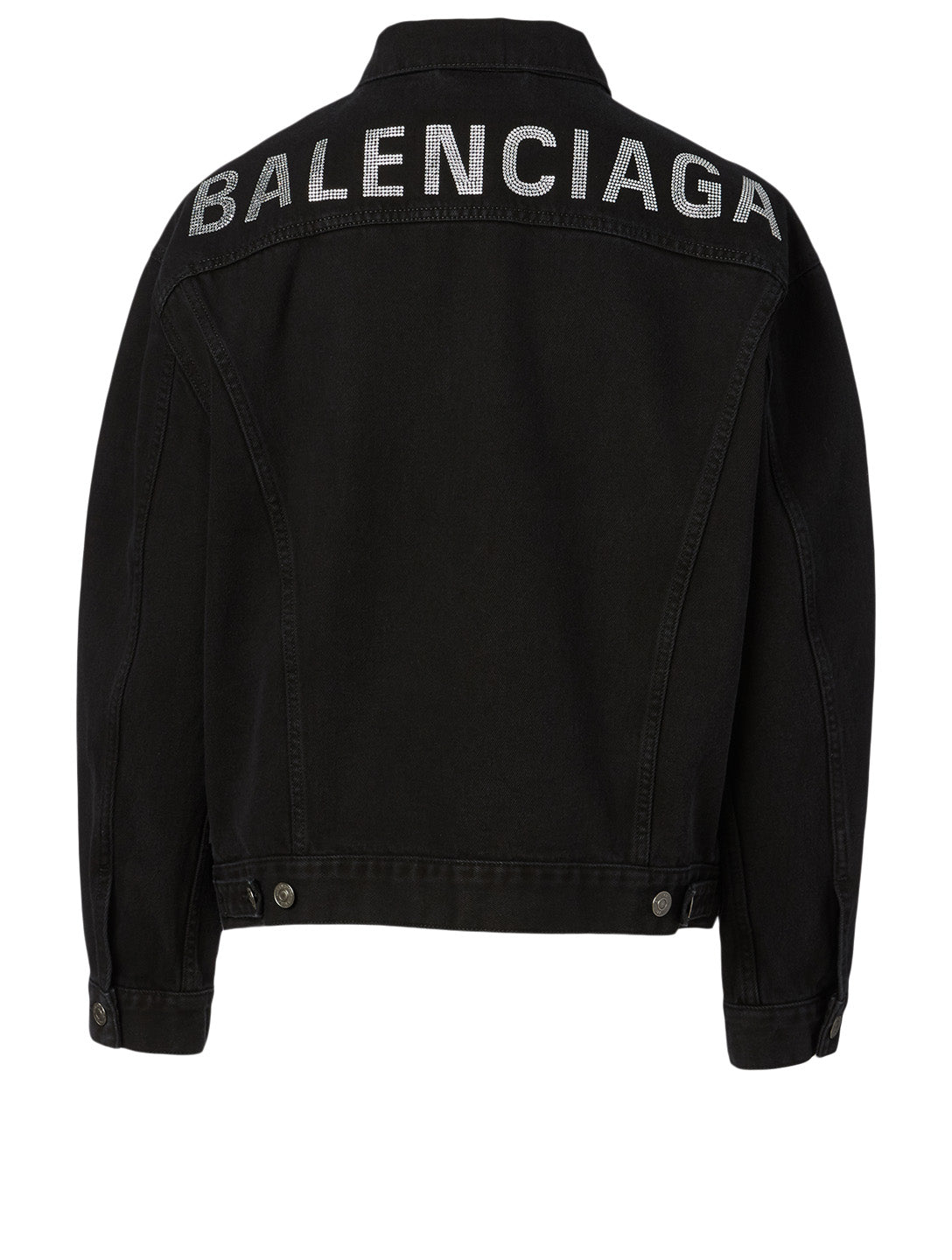 Balenciaga Denim Jacket With Embellished Logo