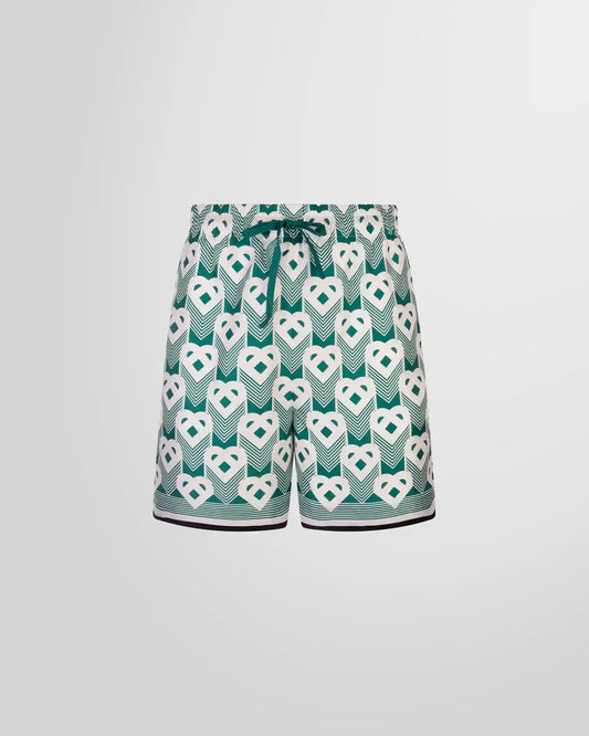 CASABLANCA Heart Monogram Sport Silk Short