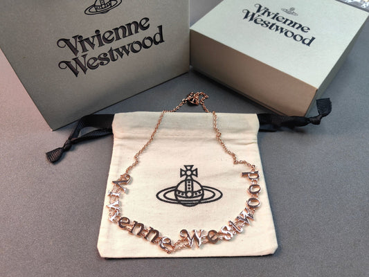 Vivienne Westwood Small logo Necklace Gold Rose