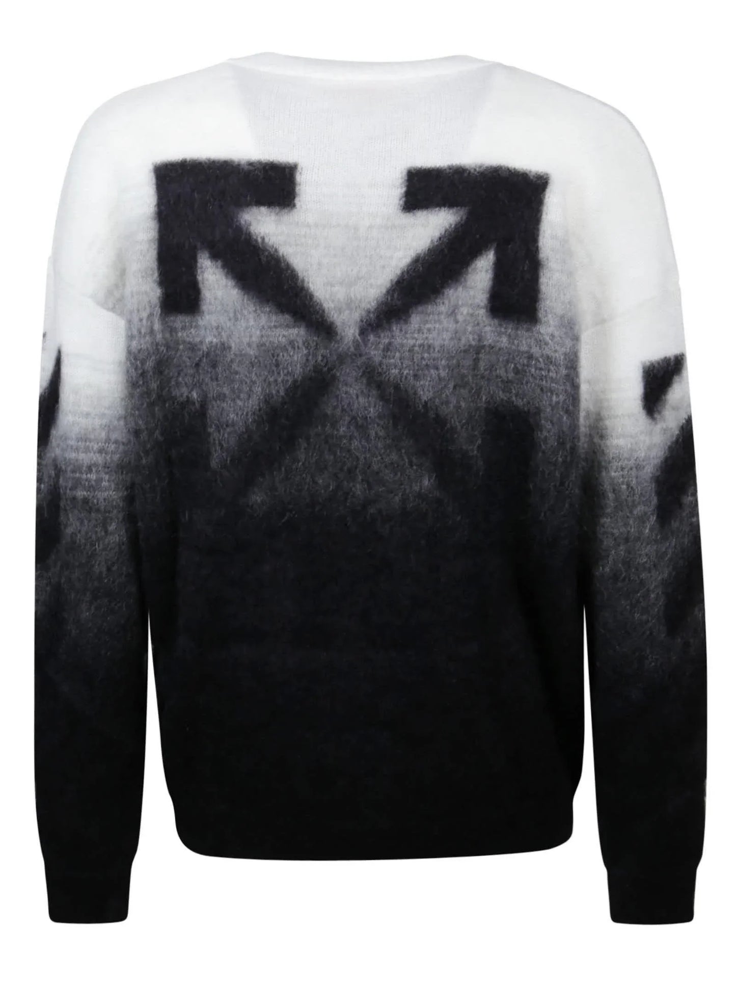 Off-White Diag Arrow Brushed Knit Crewneck Black