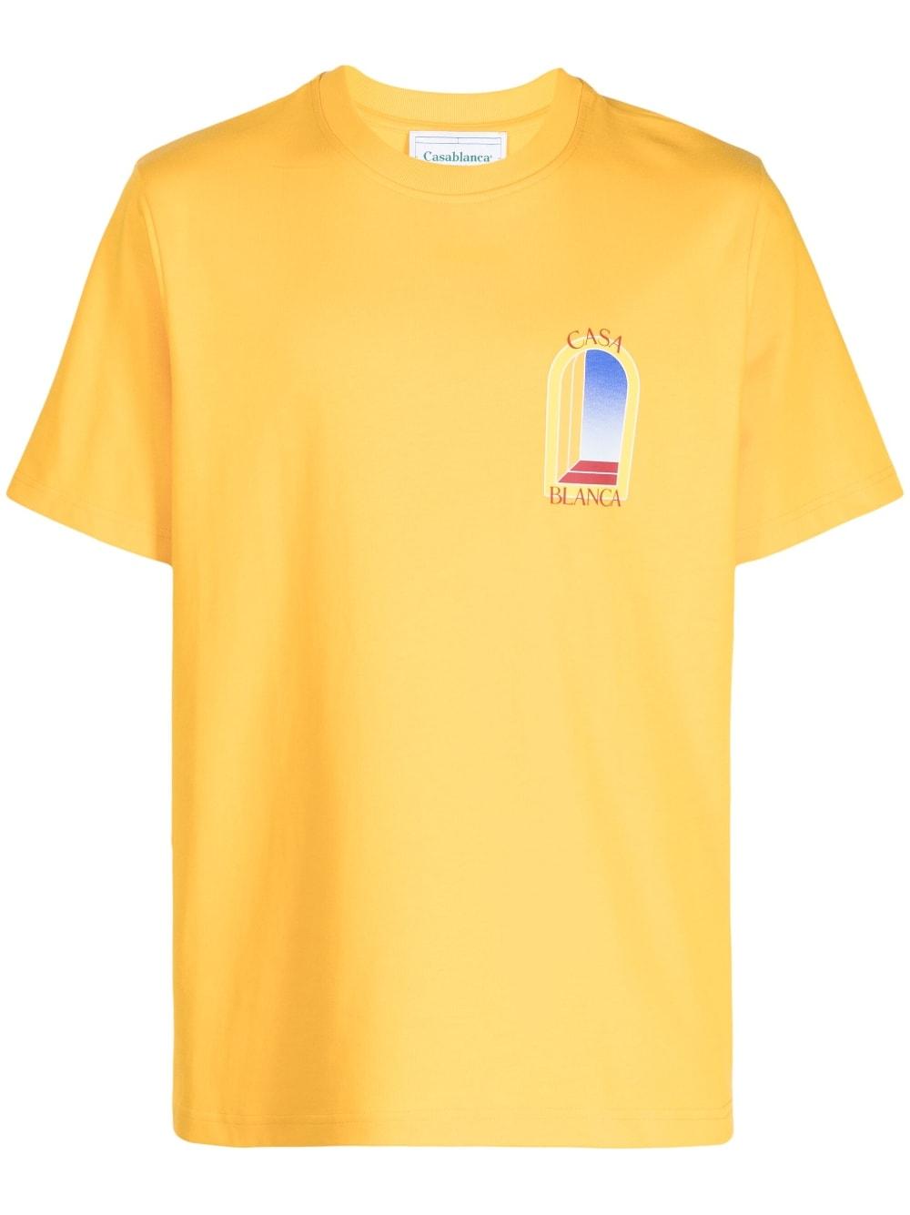 CASABLANCA ‘L’ARCHE DE NUIT’ T Shirt Yellow