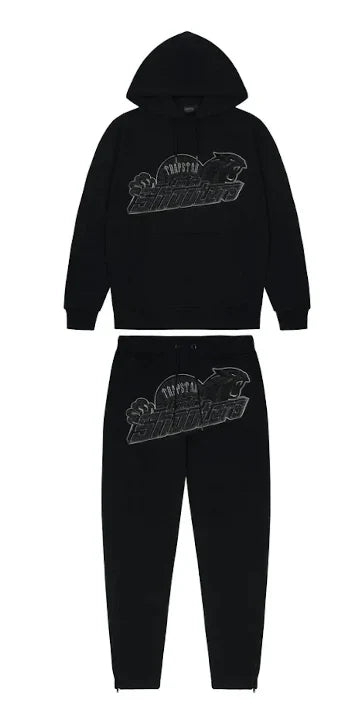 Trapstar Shooters Hoodie Tracksuit Black Monochrome Edition