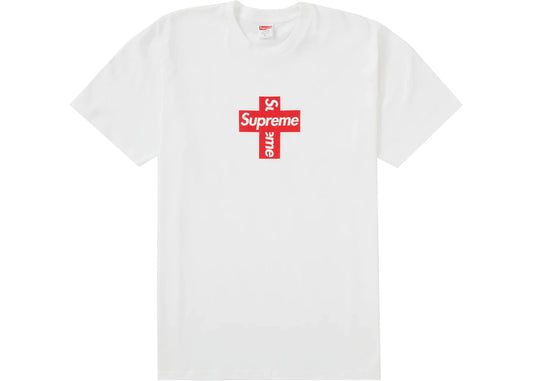 Supreme Cross Box Logo Tee White - FW20
