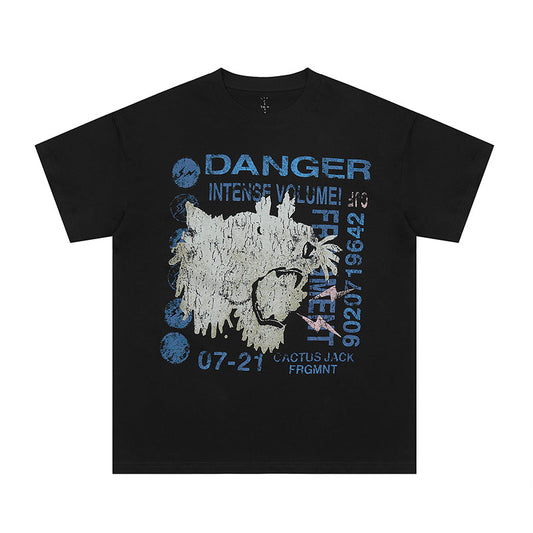 Travis Scott Cactus Jack For Fragment Danger Tee Washed Black